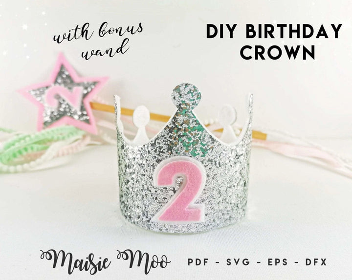 Princess Crown Template SVG | 3D Mini Crown Head Band - Maisie Moo