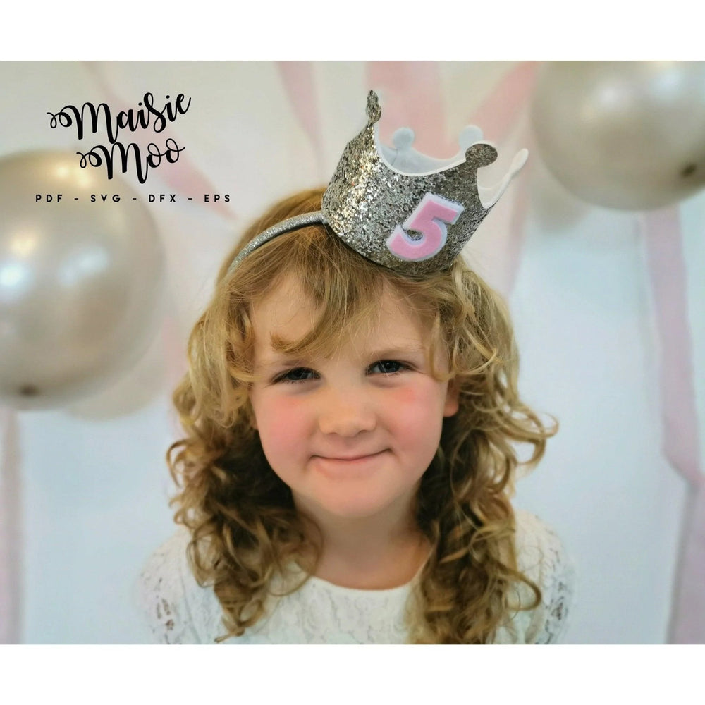 Princess Crown Template SVG | 3D Mini Crown Head Band - Maisie Moo