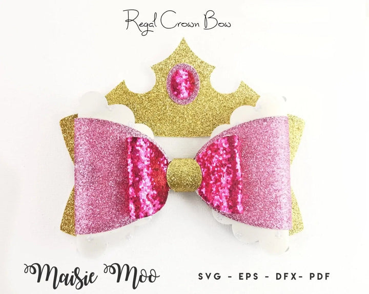 Crown Hair Bow - Maisie Moo