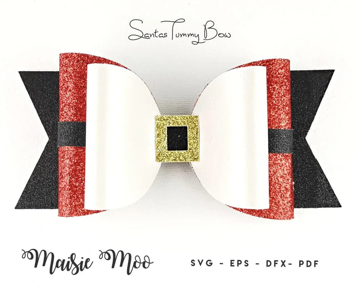 Santa Belt Bow - Maisie Moo