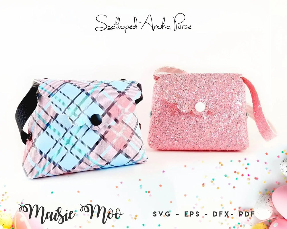 Scalloped 3D Purse SVG - Maisie Moo
