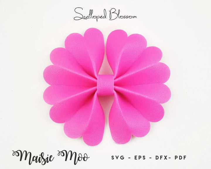 Scalloped Blossom Pinch Bow - Maisie Moo