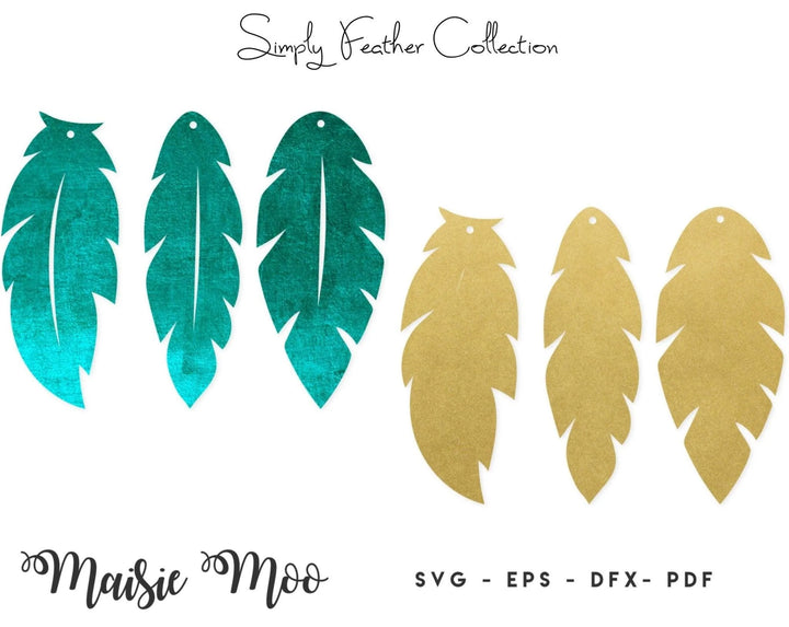 Simply Feather Earrings - Maisie Moo