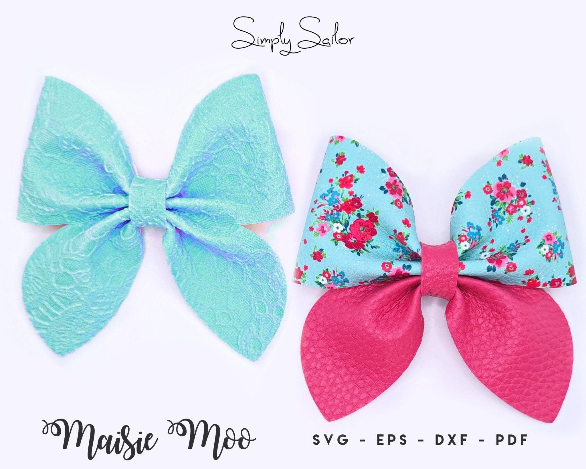 Simply Sailor Bow SVG, Pinch Bow PDF, Hair Bow Template, Cricut Bow ...