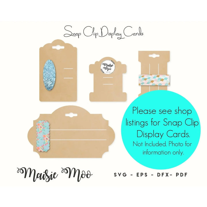 Snap Clip SVG | Snapclip Template | Bow Template | Bow SVG, - Maisie Moo
