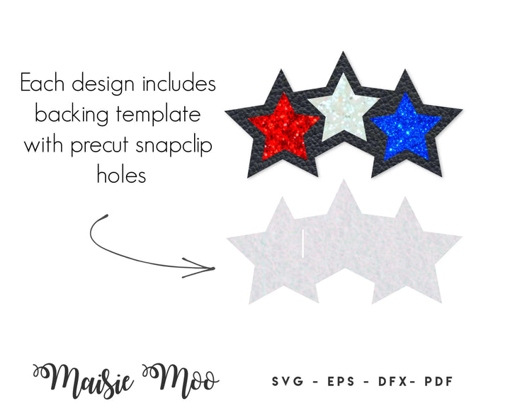 Snap Clip SVG, Star Snapclip Template, Moon Bow Template, Bow SVG,  Clippie Cover, Cricut Cut Files, Silhouette Cut Files, - Maisie Moo