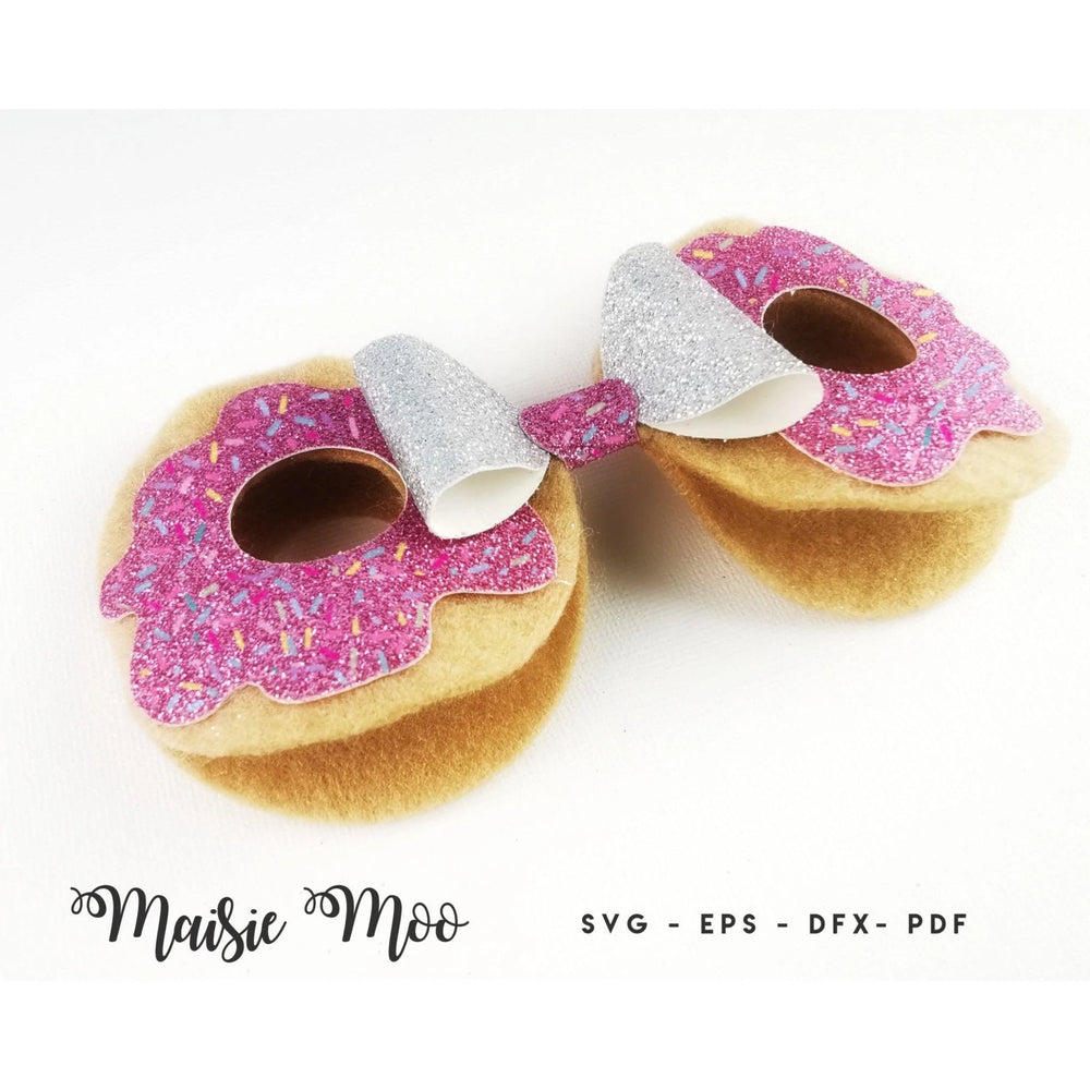 Sprinkle Donut Bow | Doughnut Bow SVG - Maisie Moo