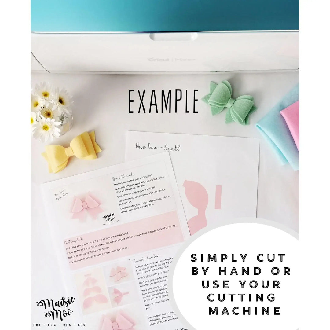 Star Bow Template SVG | 4th July Bow SVG | USA Red White Blue Bow - Maisie Moo
