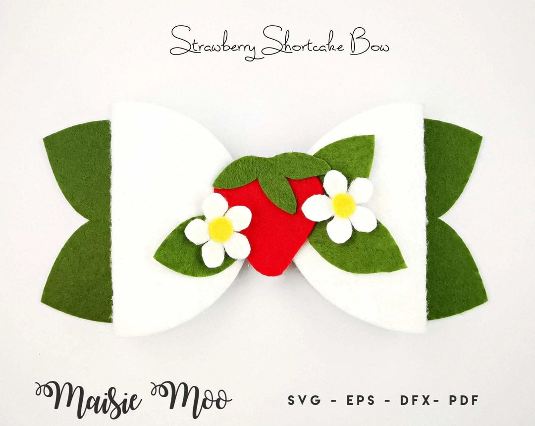 Strawberry Shortcake Bow - Maisie Moo