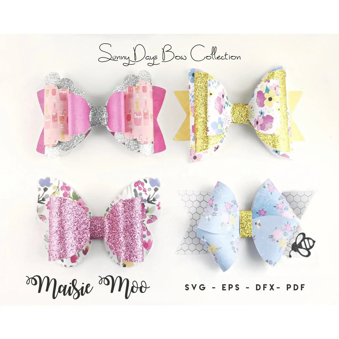 Pinwheel Bow | Honey Bee Hair Bow SVG - Maisie Moo