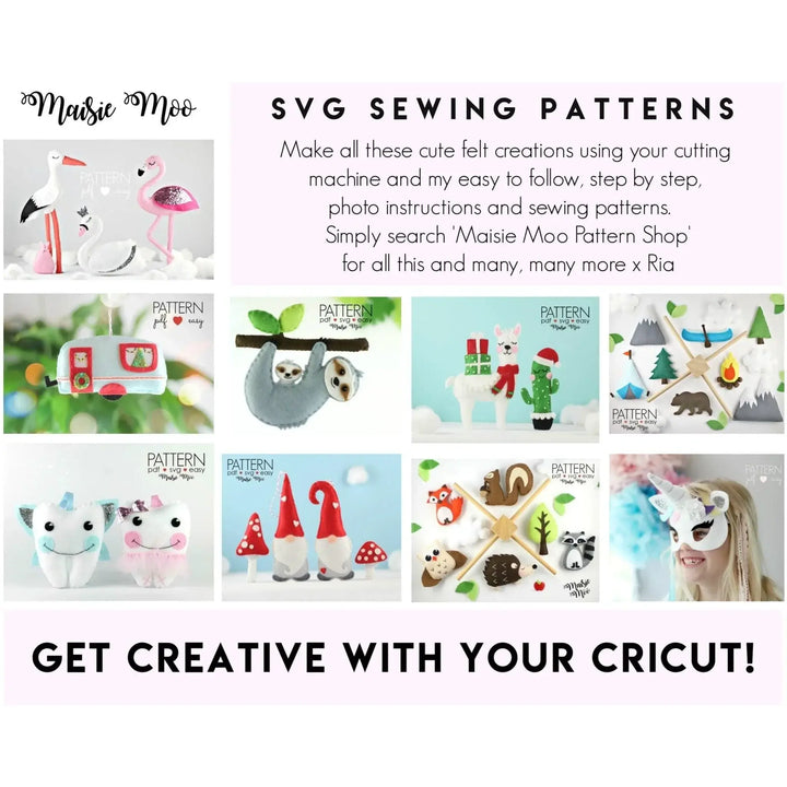 Rolled Felt Flower SVG | Felt Flower Template |,Felt Flower PDF Pattern - Maisie Moo