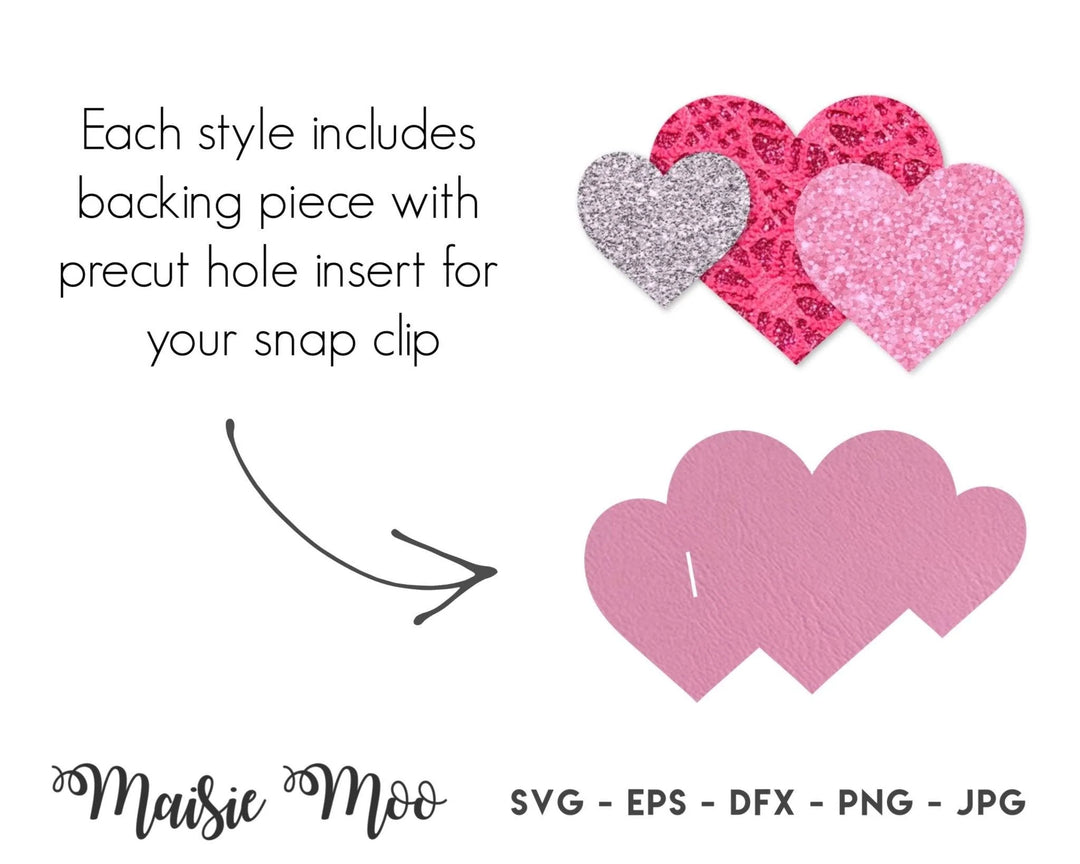 Sweet Heart Snap Clip Covers - Maisie Moo