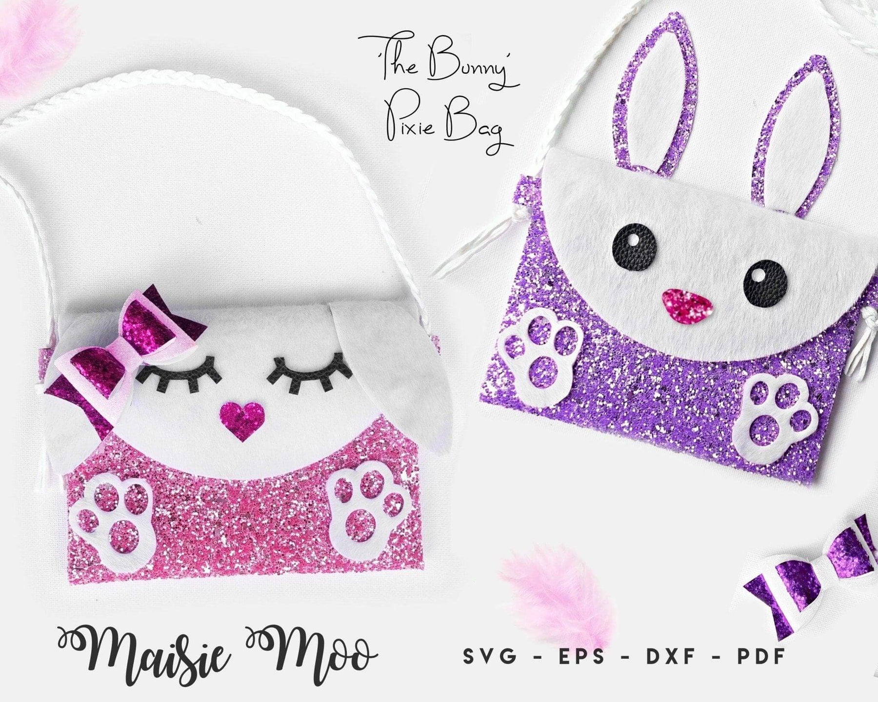 Pixie Rabbit Bag Bunny Pixie Bag with Bow SVG | Easter Bunny Purse Faux Leather – Maisie Moo