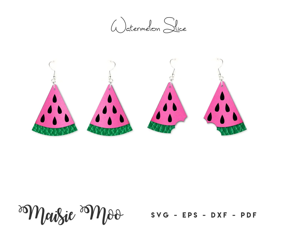 Tropical Summer Earring SVG | Faux Leather Beach Earring Templates | Monstera Palm Tree Watermelon Pineapple Cricut Earring SVG |