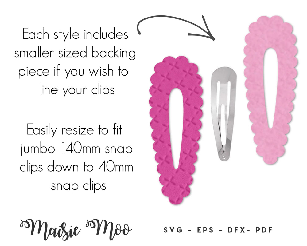 Window Snap Clip SVG | Scalloped Snapclip Template - Maisie Moo