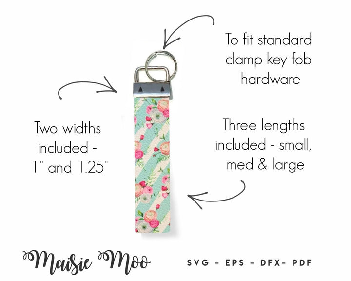 Key Fob | Wristlet Key Fob - Maisie Moo